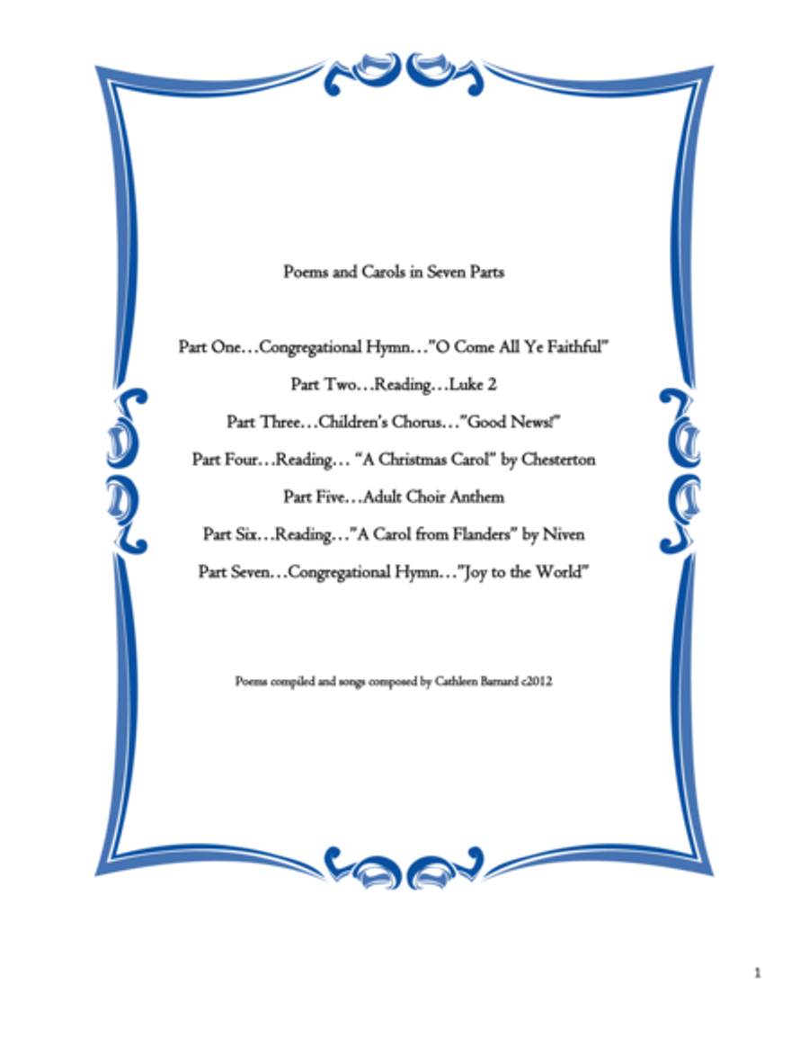 Poems and Carols Choir scores gallery preview page 1
