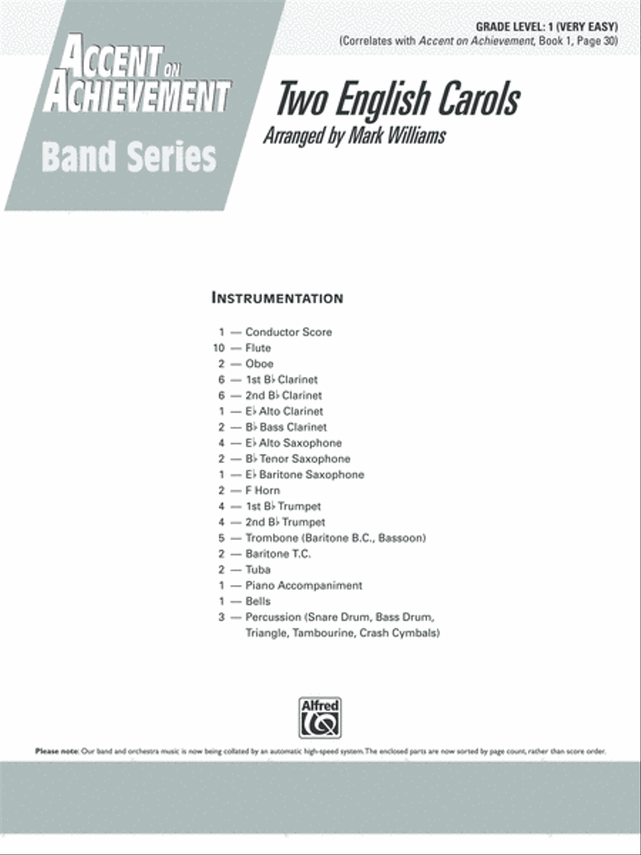 Two English Carols Two English Carols Concert Band scores gallery preview page 2