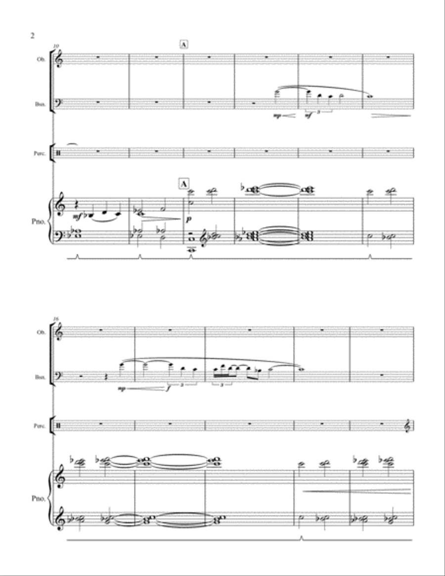 Double Concerto for Oboe and Bassoon with Piano and Percussion Large Ensemble scores gallery preview page 6