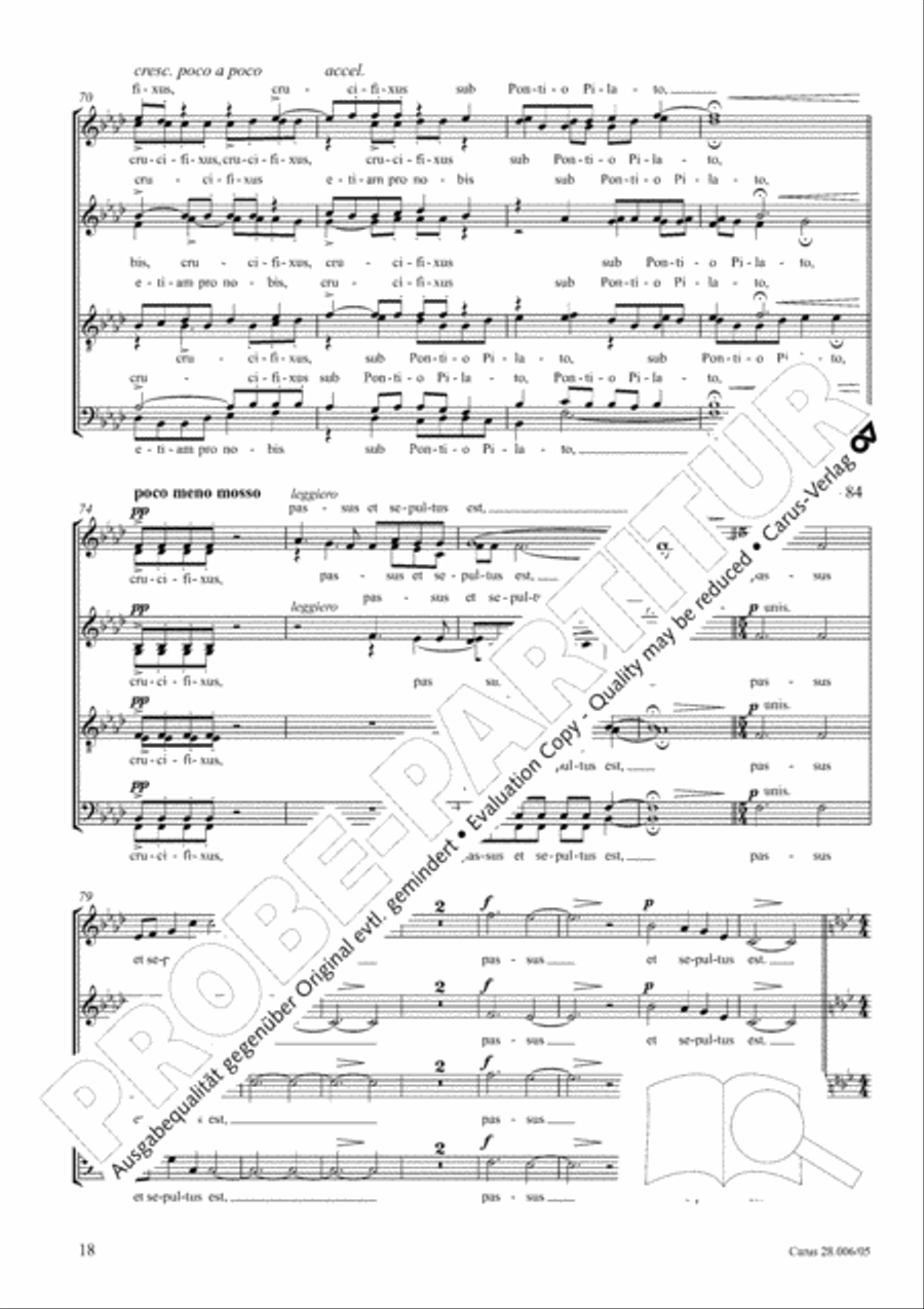 Pastoral Mass 4-Part scores gallery preview page 19
