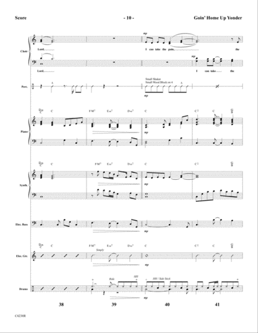 Goin' Home Up Yonder Choir scores gallery preview page 12