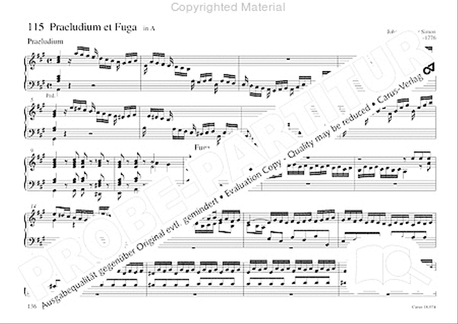 Organo pleno. Orgelstucke zum Ein- und Auszug Organ Solo scores gallery preview page 144