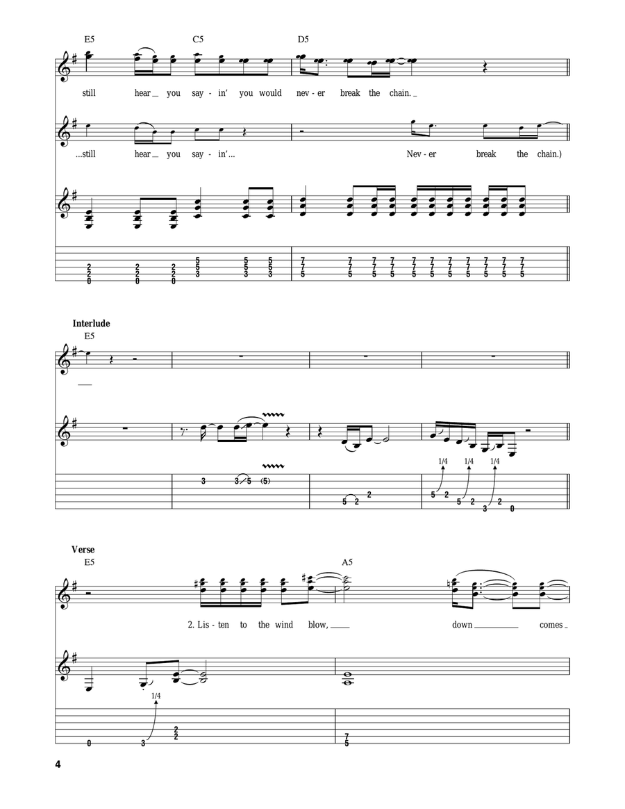 The Chain Acoustic Guitar scores gallery preview page 4