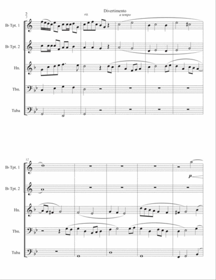 Divertimento Divertimento Brass Ensemble scores gallery preview page 2