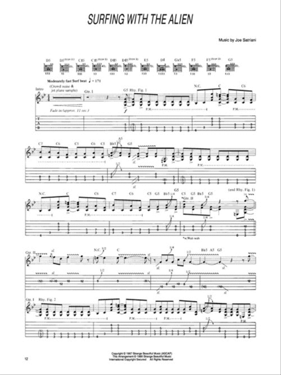 Joe Satriani – Surfing with the Alien Electric Guitar scores gallery preview page 13