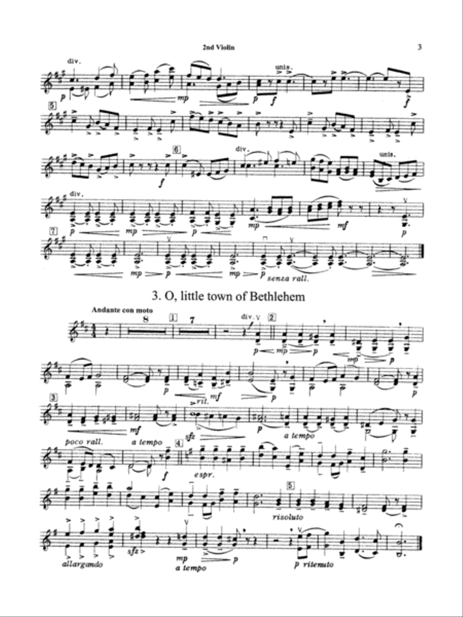 Suite of Carols: 2nd Violin String Orchestra scores gallery preview page 3