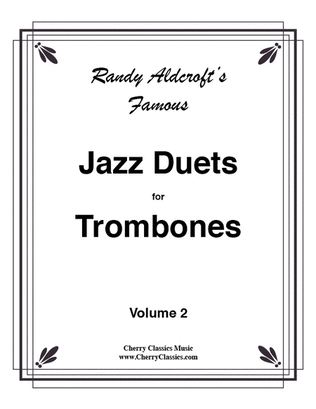 Book cover for 12 Famous Jazz Duets for Trombones, Volume 2
