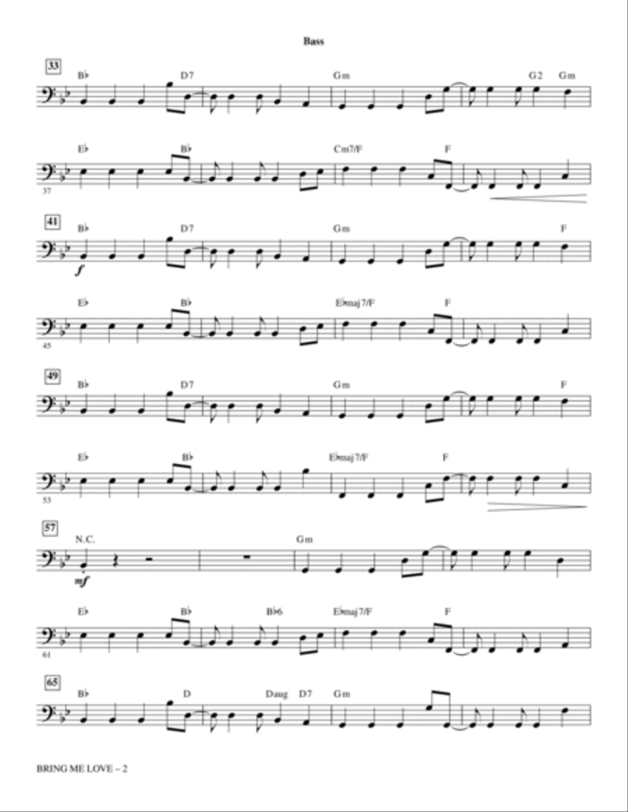 Bring Me Love (arr. Ed Lojeski) - Bass Choir scores gallery preview page 2