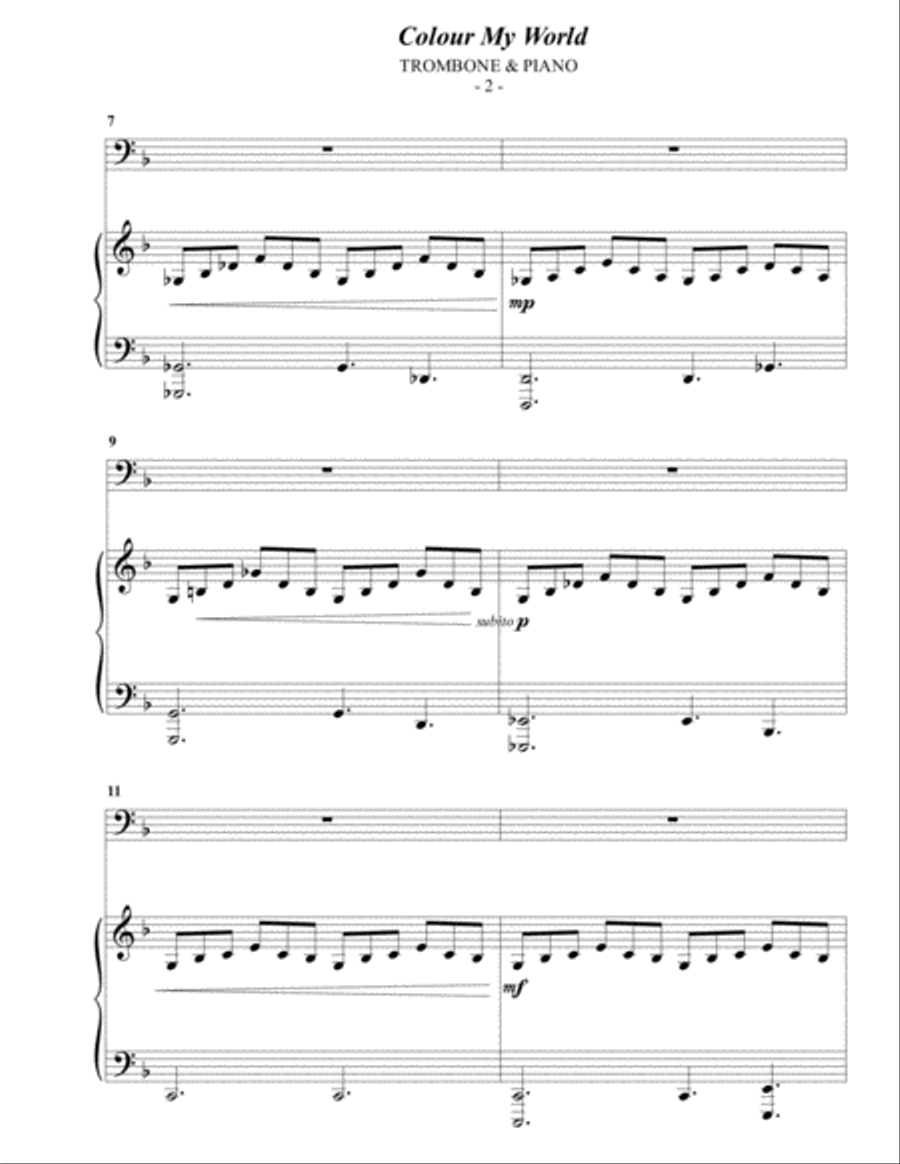Colour My World Piano scores gallery preview page 2