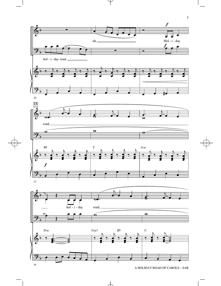 A Holiday Road Of Carols (arr. Greg Gilpin) 3-Part scores gallery preview page 2
