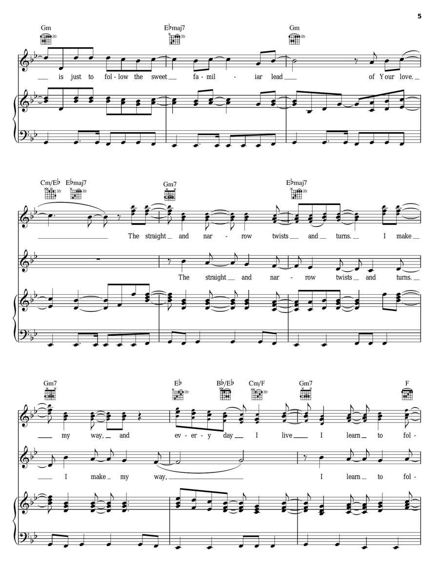 A Maze Of Grace A Maze Of Grace Piano, Vocal, Guitar scores gallery preview page 5