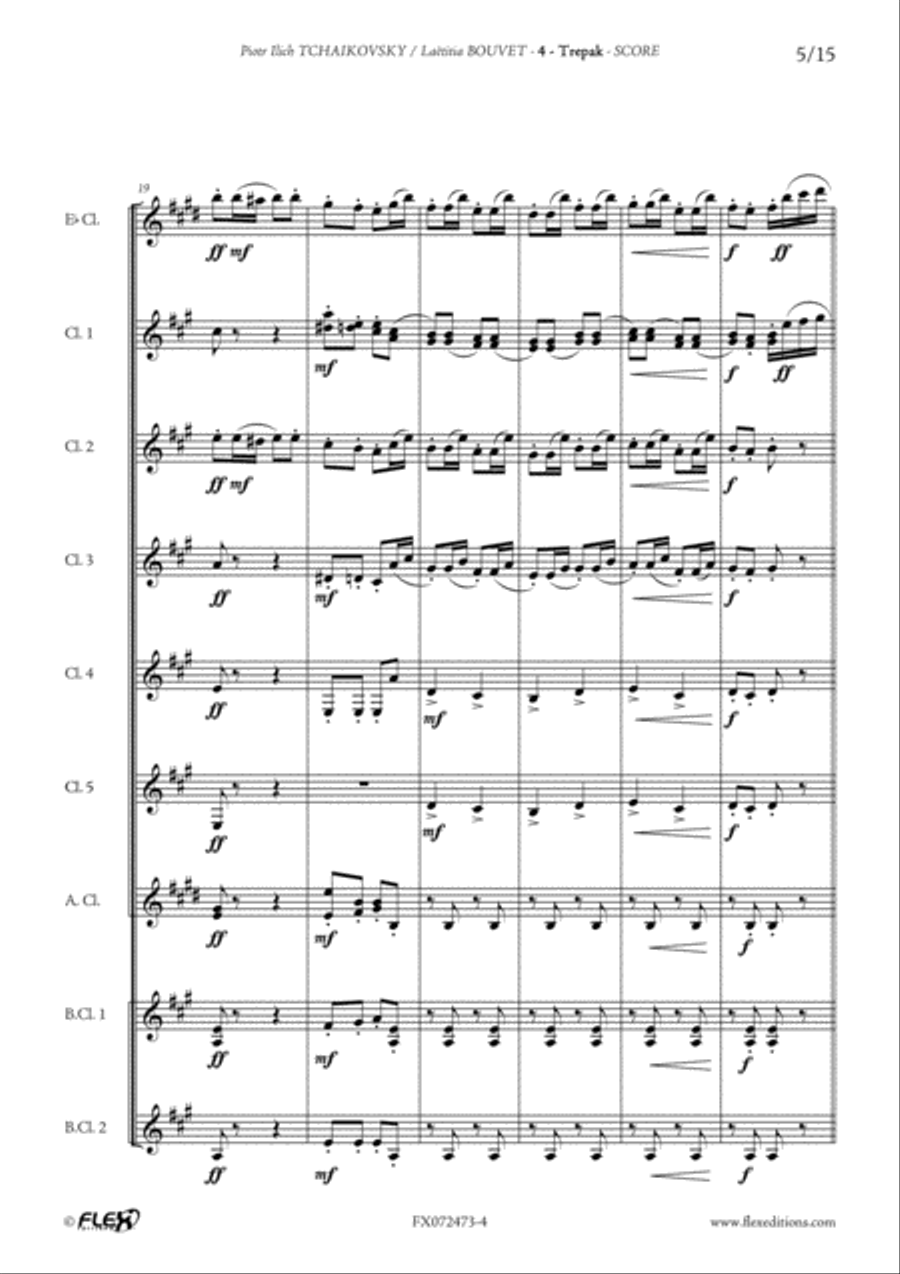 Nutcracker Suite - 4 Clarinet scores gallery preview page 5