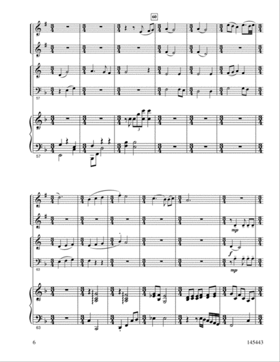 Abba, Father Abba, Father Brass Quartet scores gallery preview page 6