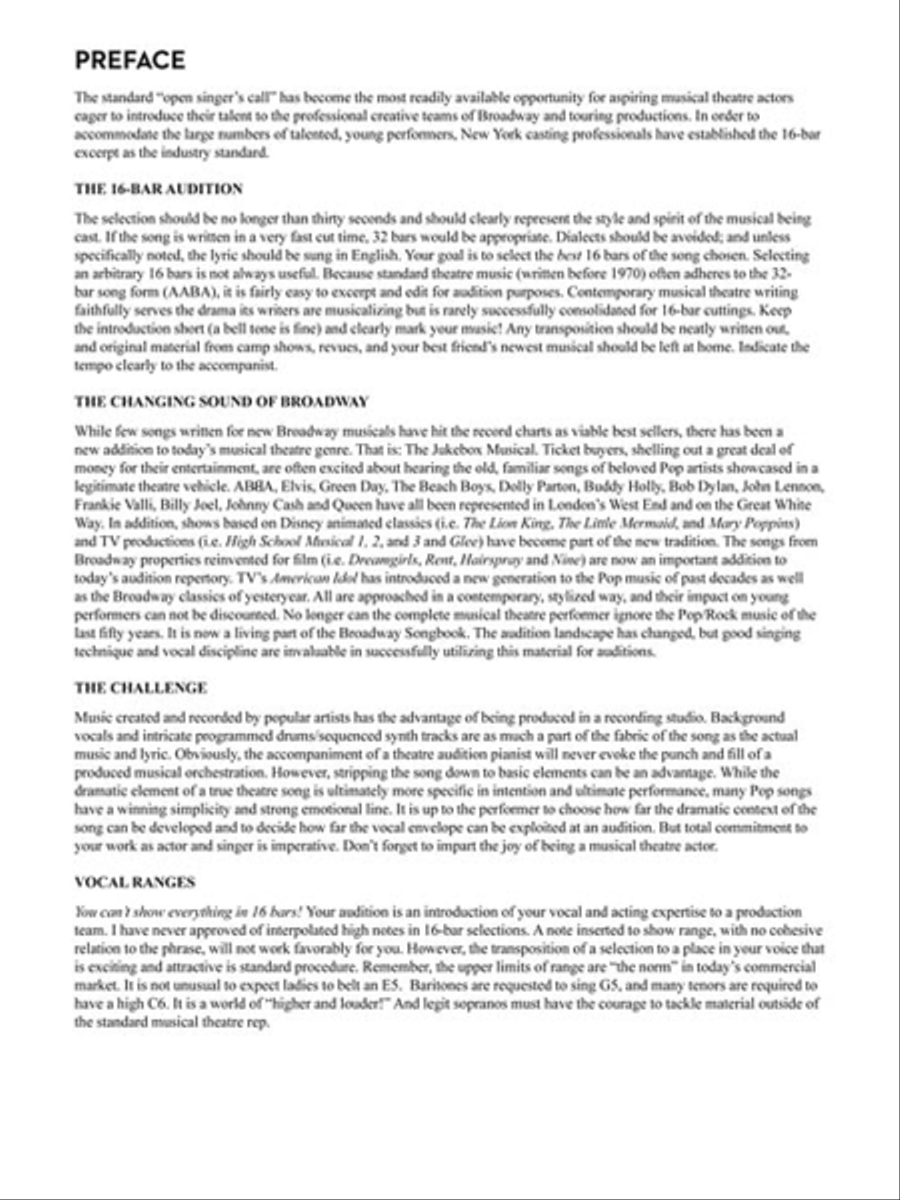 The 16-Bar Pop/Rock Audition Low Voice scores gallery preview page 6