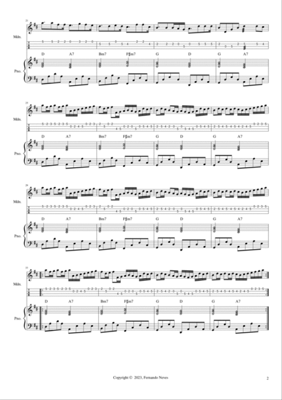 Pachelbel Canon in D for Mandolin Chamber Music scores gallery preview page 2