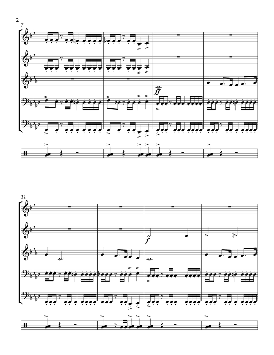 The Avengers Theme Brass Quintet scores gallery preview page 2