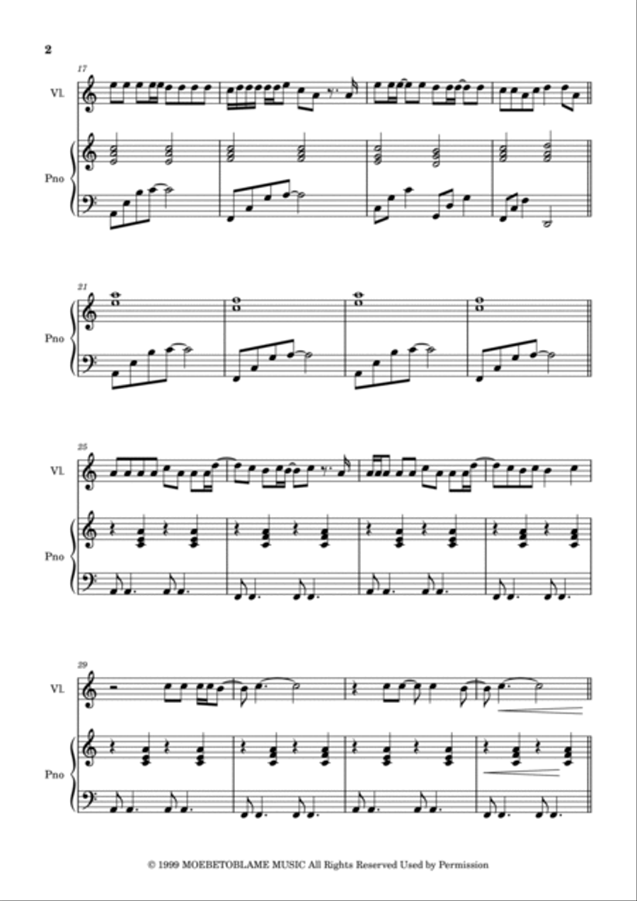 Californication Violin Solo scores gallery preview page 2