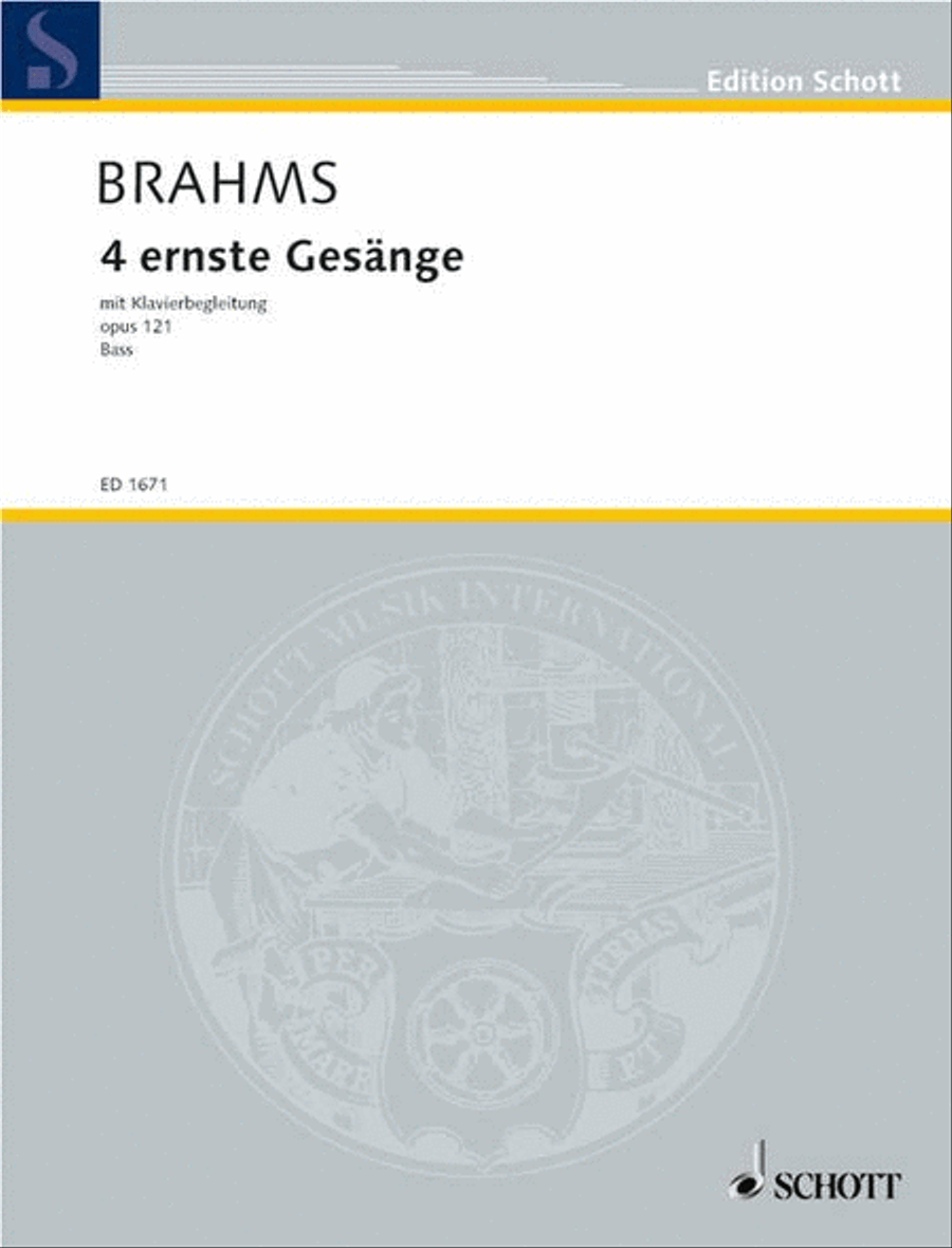 4 ernste Gesänge Bass Voice scores gallery preview page 1