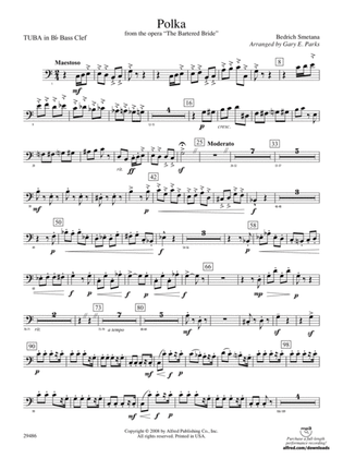 Polka from The Bartered Bride: (wp) B-flat Tuba B.C.