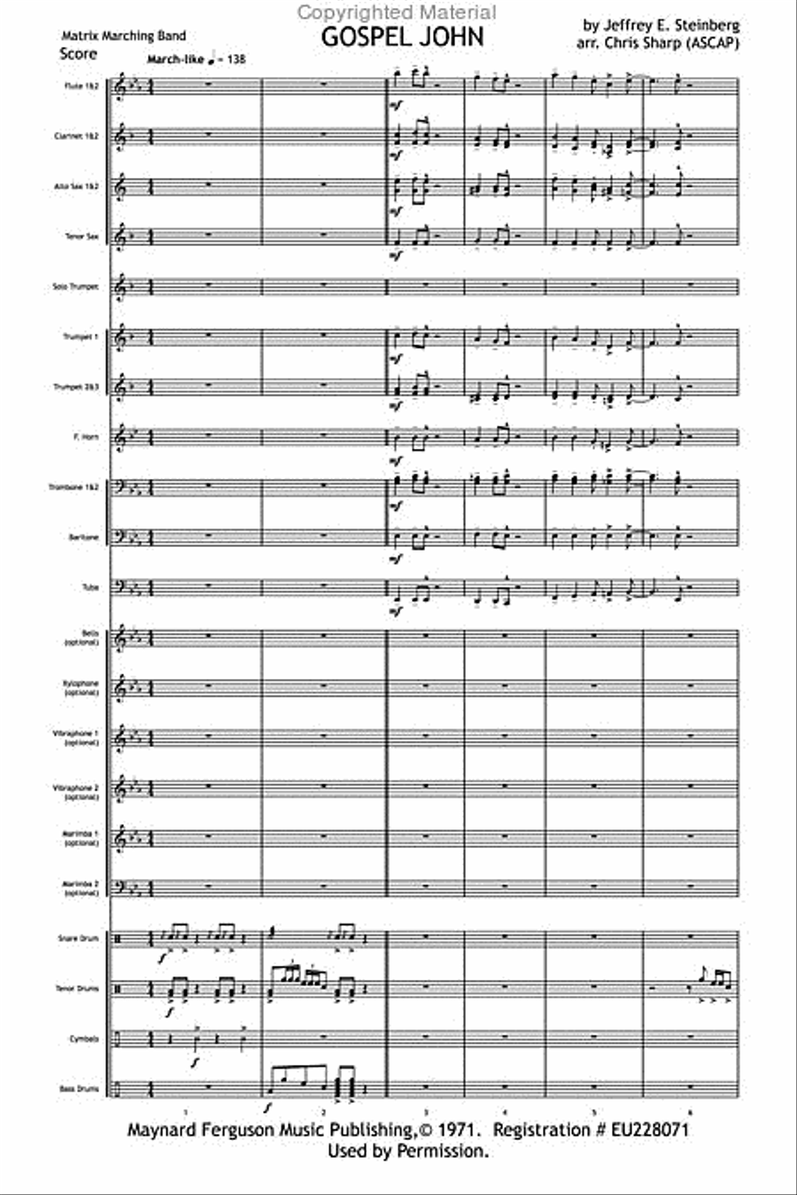 Gospel John Marching Band scores gallery preview page 2