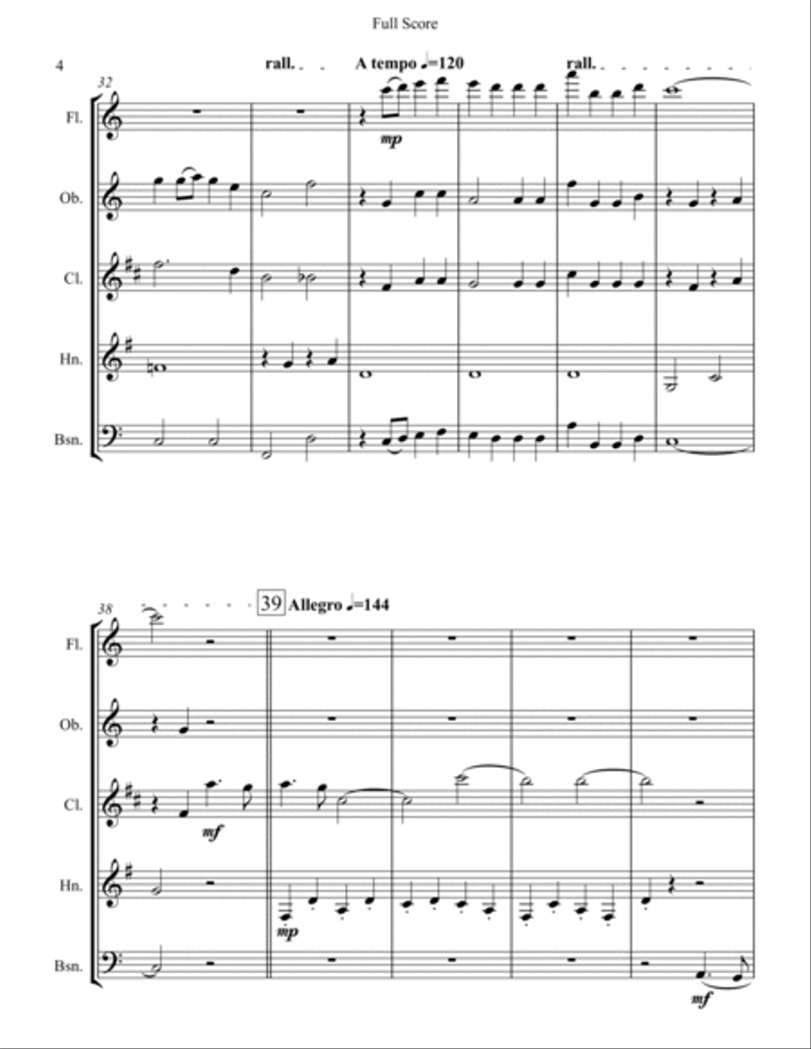Make Believe Woodwind Quintet scores gallery preview page 4