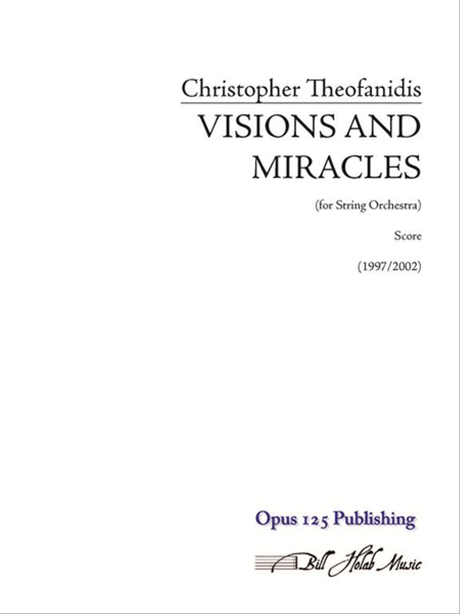 Visions and Miracles - String Orchestra (score)