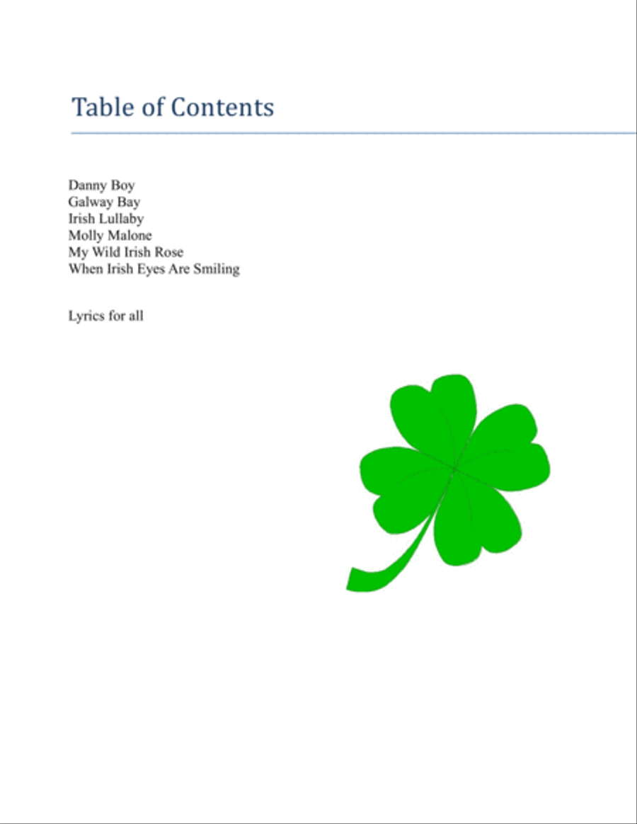 Irish Sing-along Booklet Voice scores gallery preview page 3