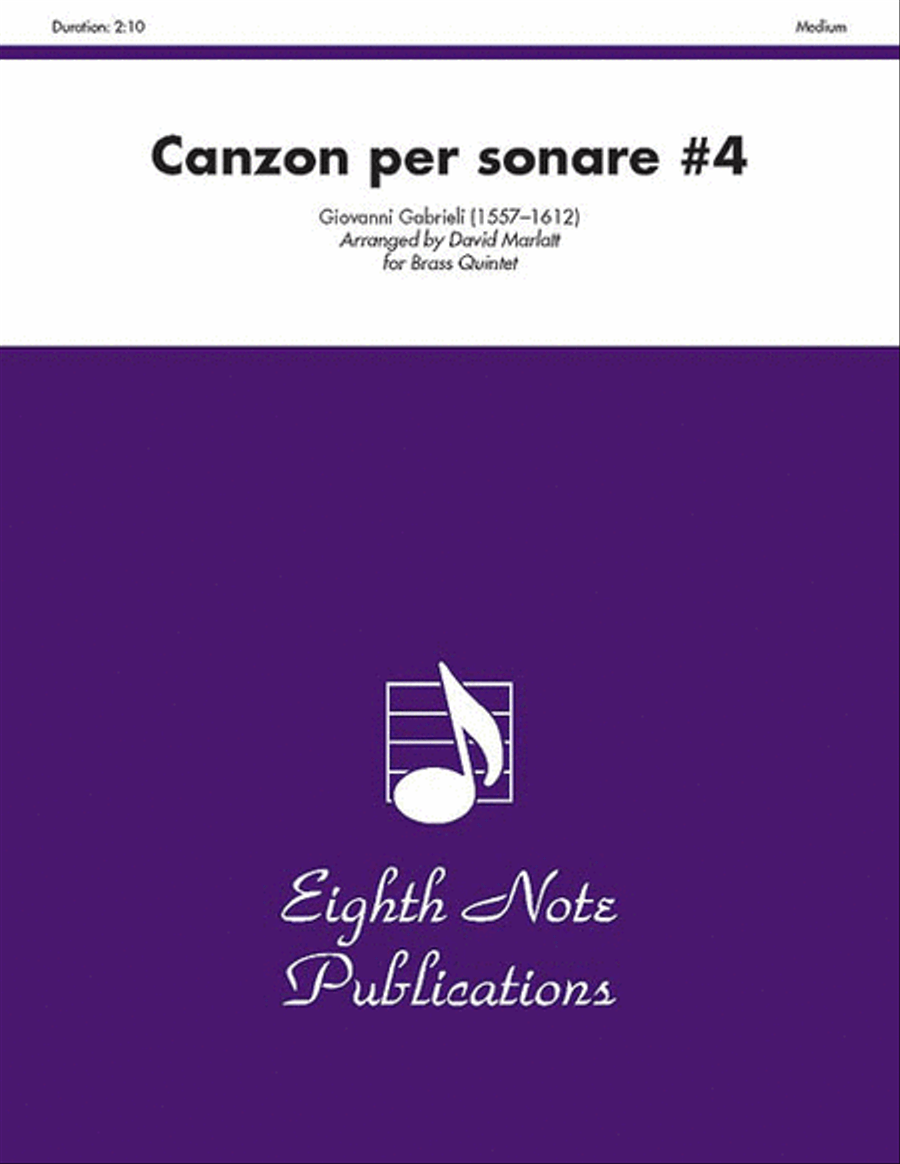 Canzon per Sonare #4 Canzon per Sonare #4 Brass Quintet scores gallery preview page 1