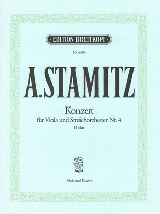 Book cover for Viola Concerto No. 4 in D major