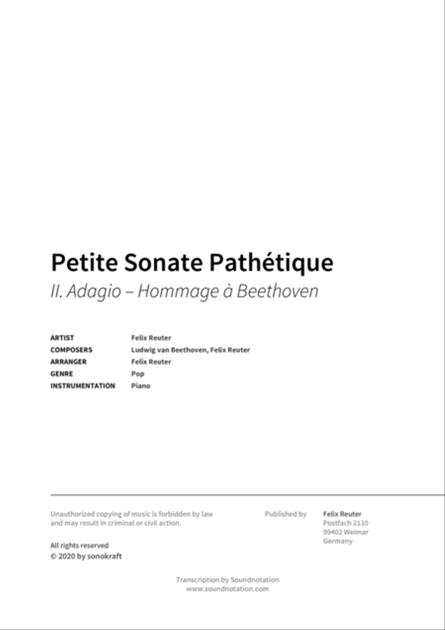 Petite Sonate Pathétique Petite Sonate Pathétique Piano Solo scores gallery preview page 2