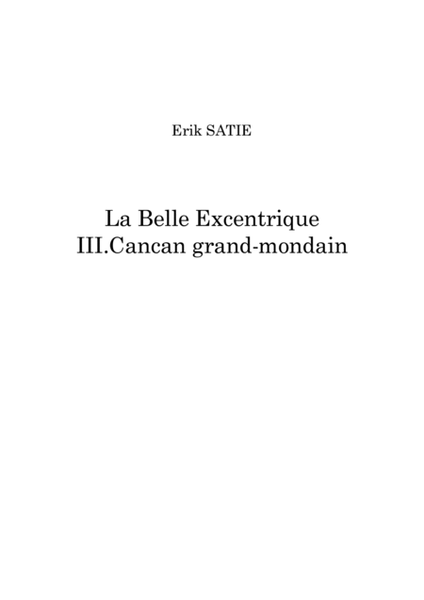 Satie: La Belle Excentrique - Cancan grand-mondain - wind quintet image number null