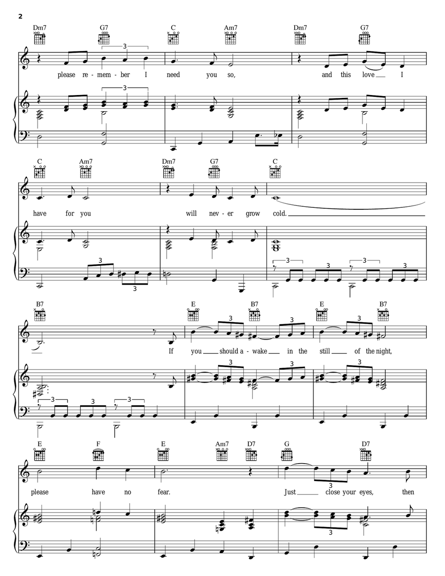 Goodnight My Love, Pleasant Dreams Piano, Vocal, Guitar scores gallery preview page 2