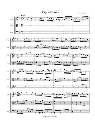 Fuga a tre (3 part fugue) for string trio