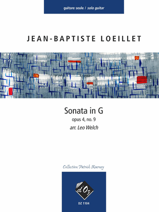 Book cover for Sonate in G, opus 4, no 9