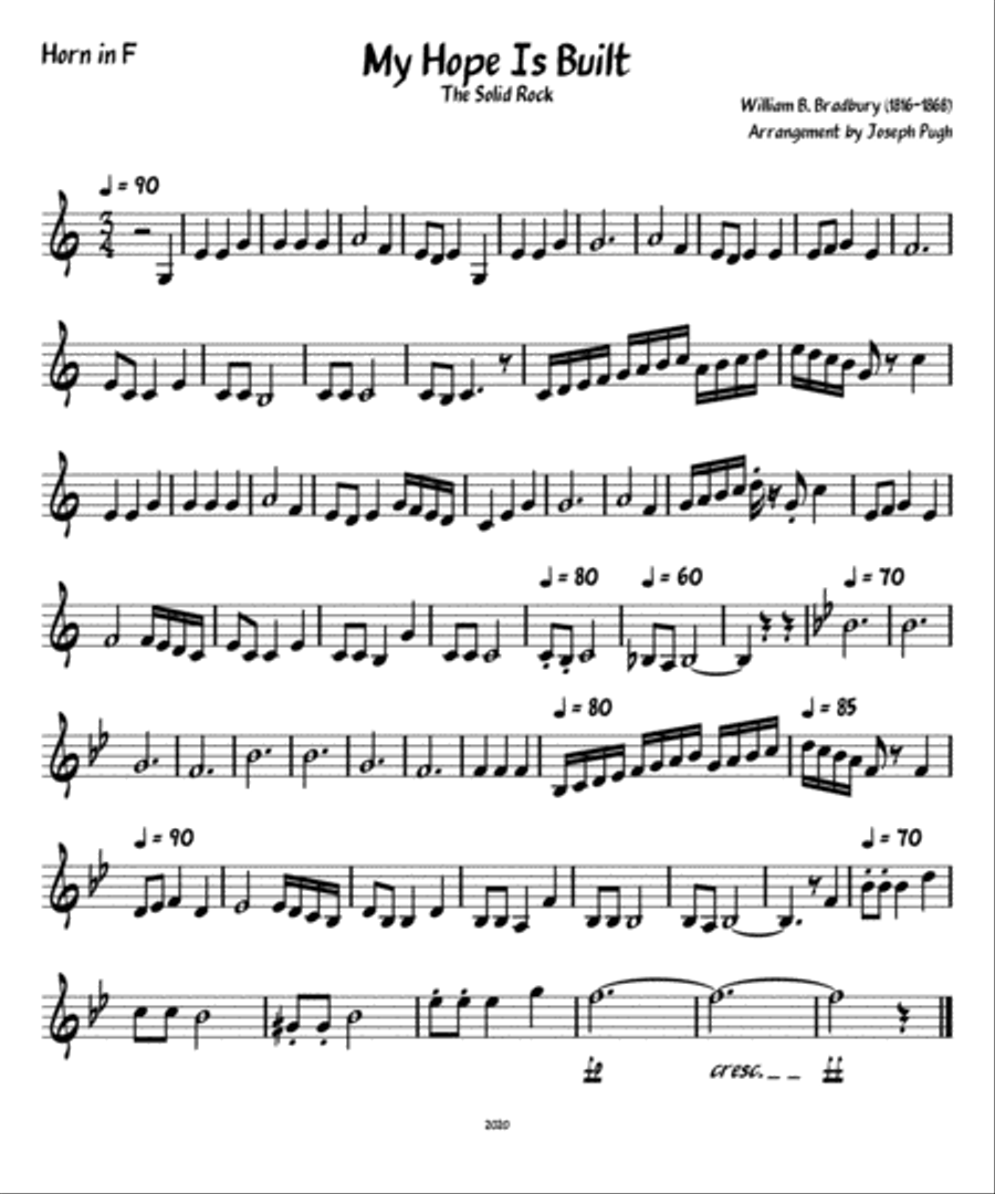 My Hope Is Built (Brass Quintet) Brass Quintet scores gallery preview page 4