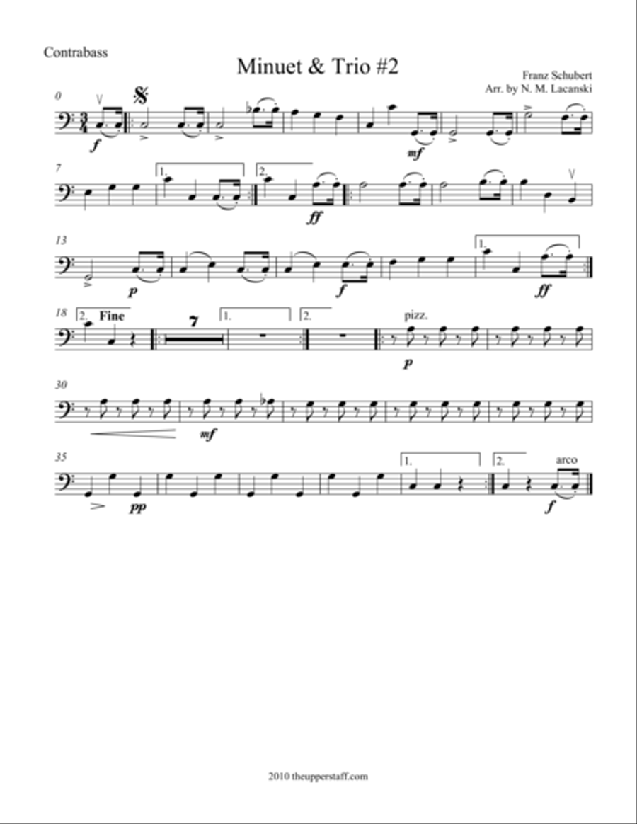 Minuet & Trio #2 Minuet & Trio #2 String Orchestra scores gallery preview page 1