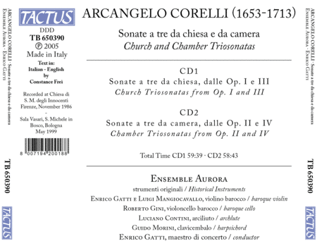 Corelli: Sonate a Tre Da Chies