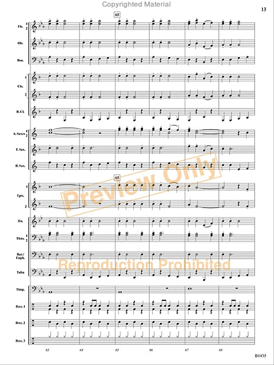 Grandma Got Run Over by a Reindeer Concert Band scores gallery preview page 26