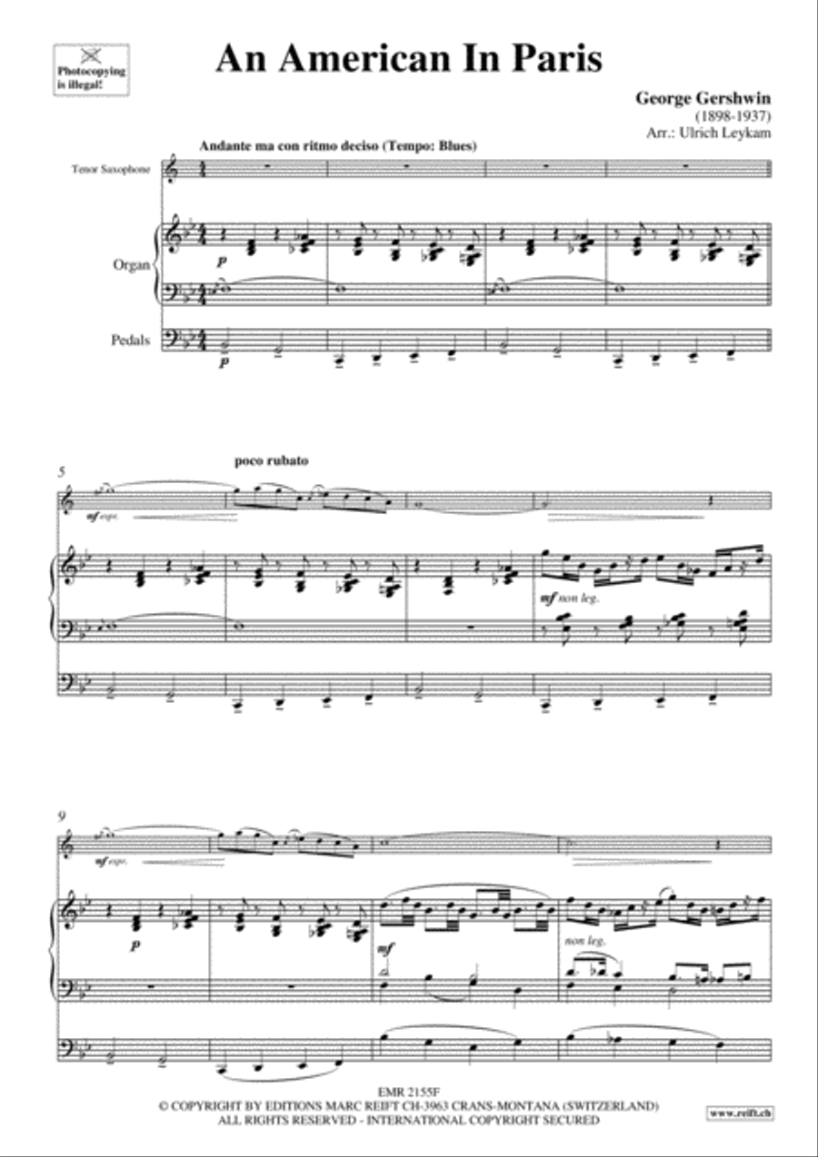 An American In Paris Tenor Saxophone scores gallery preview page 3
