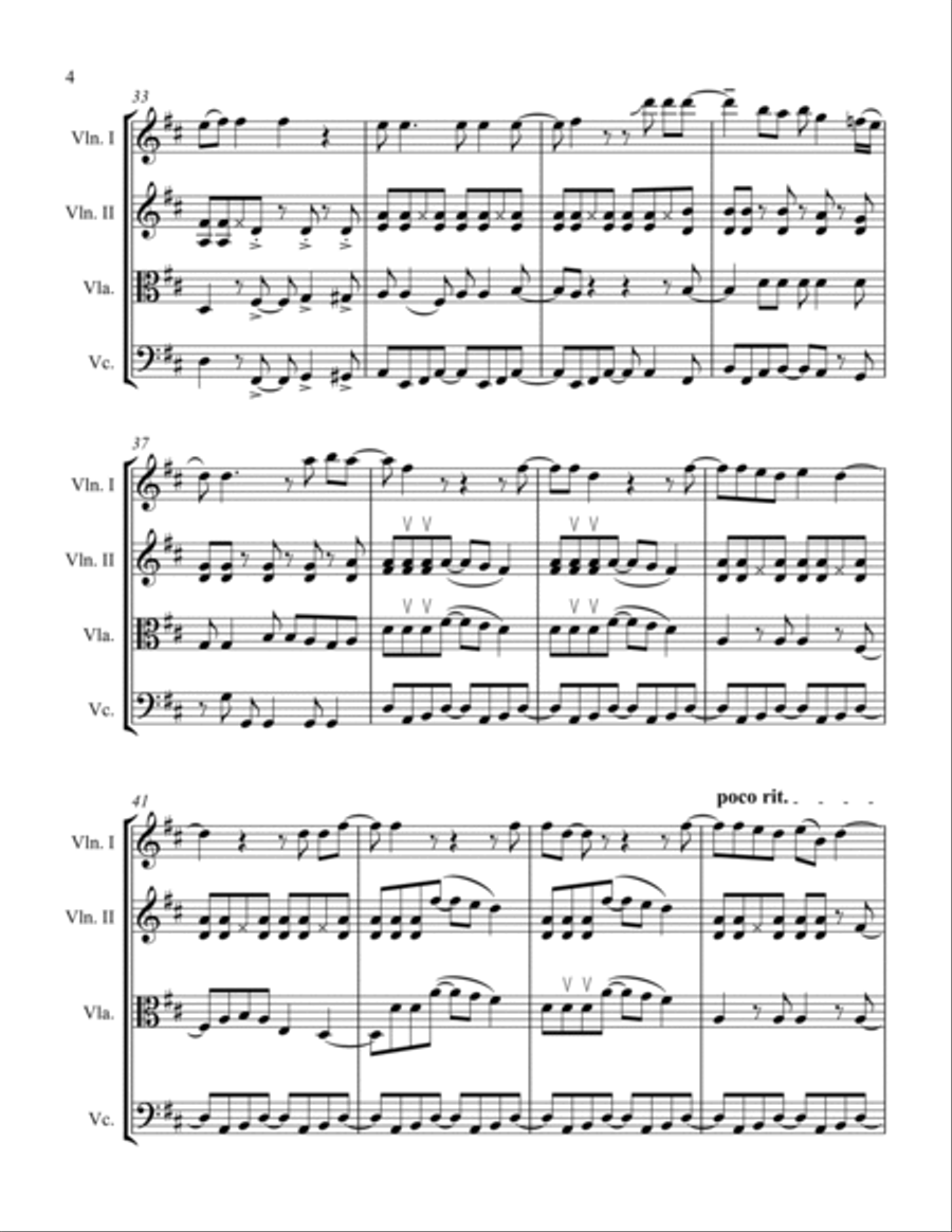 Proud Mary String Quartet scores gallery preview page 6