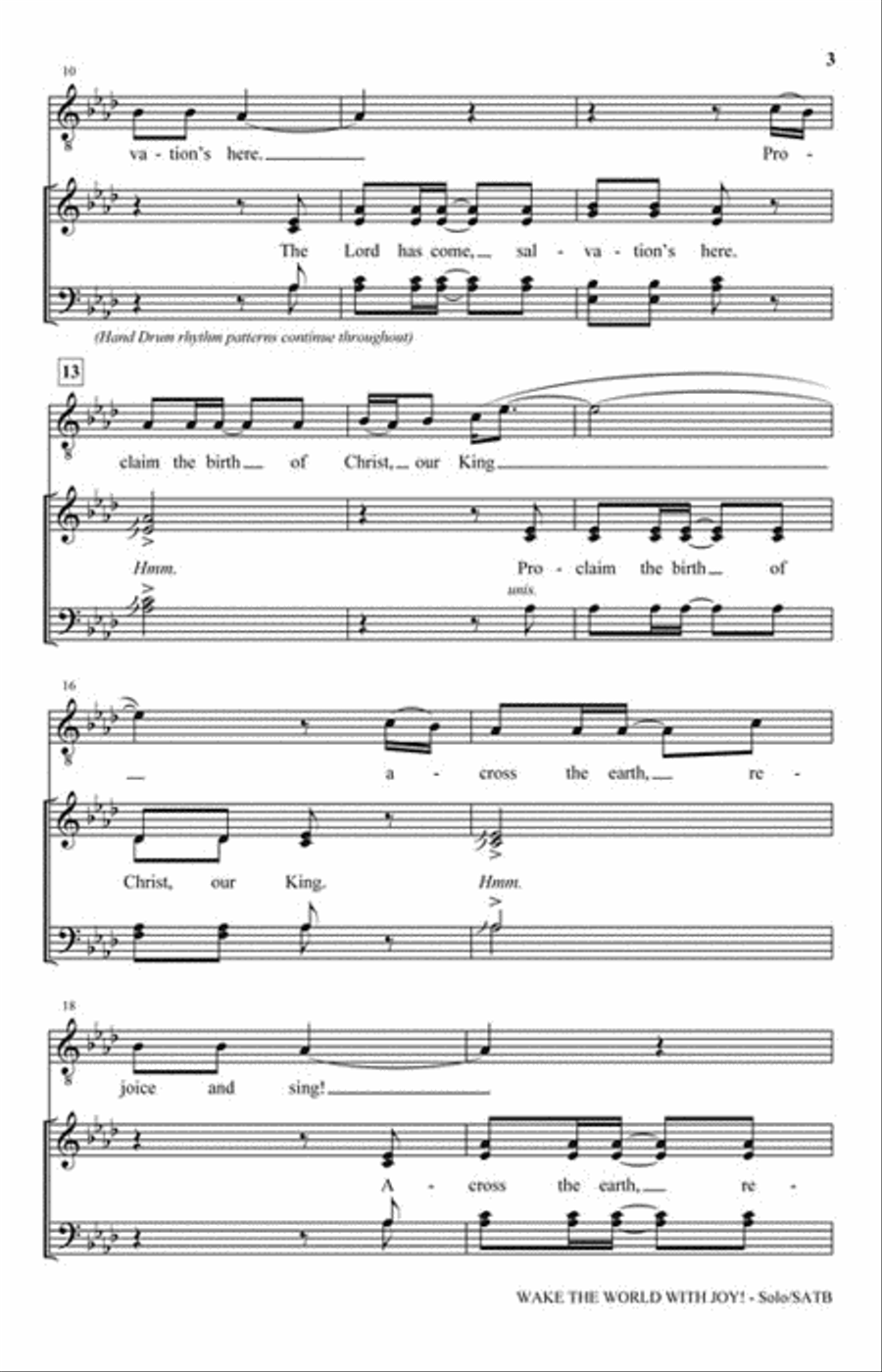 Wake the World With Joy! Wake the World With Joy! 4-Part scores gallery preview page 3