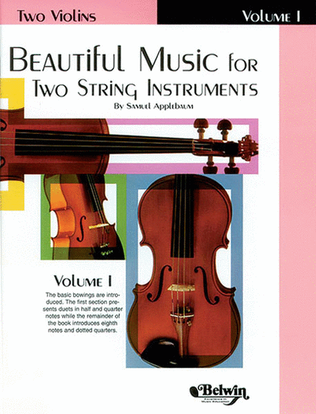 Book cover for Beautiful Music for Two String Instruments, Book 1