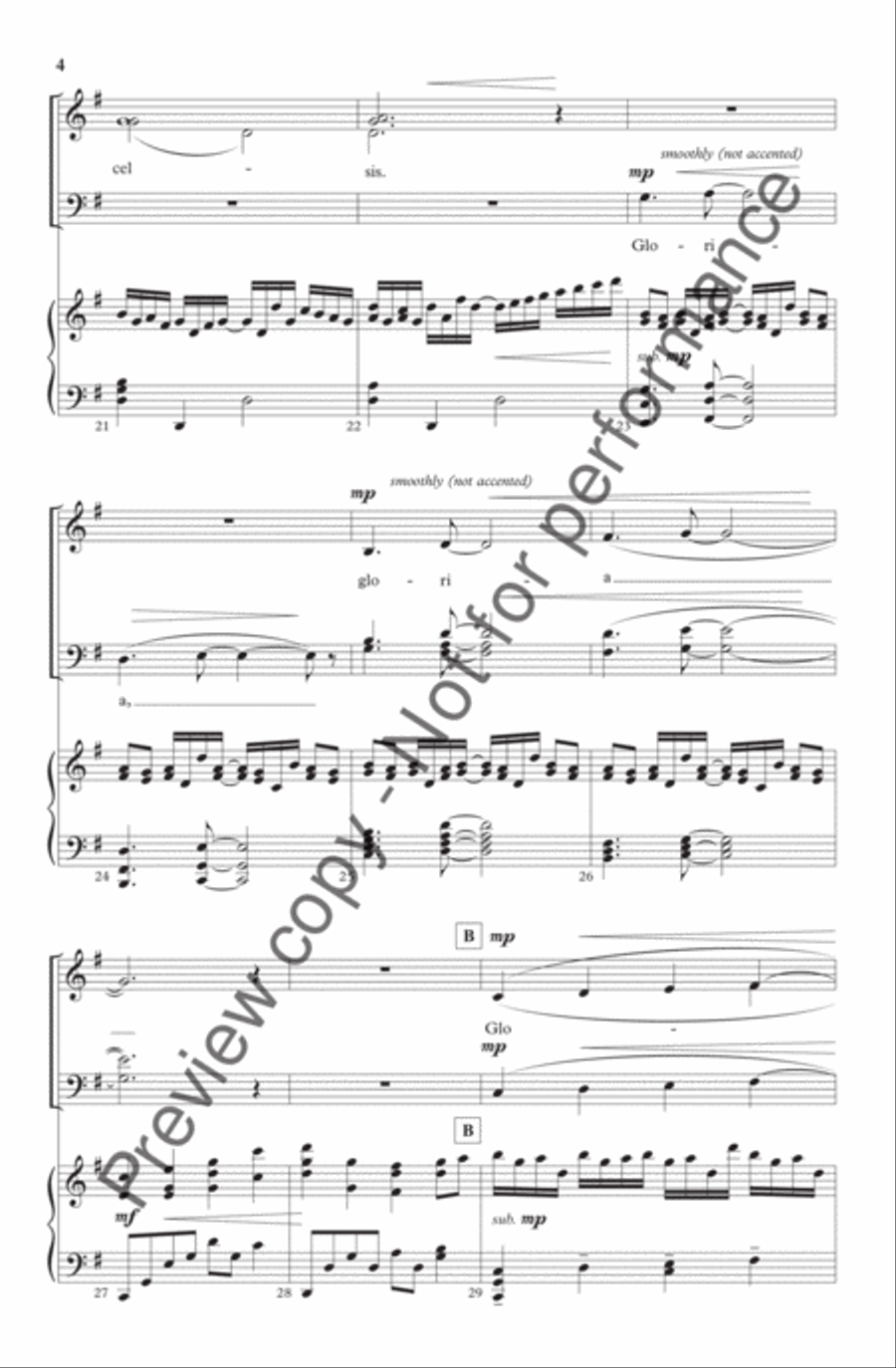 Gloria in Excelsis (from LUX) 4-Part scores gallery preview page 4