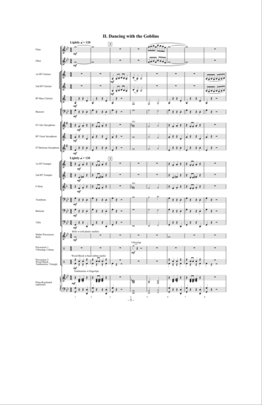 Ghosts, Goblins and Witches Concert Band scores gallery preview page 4
