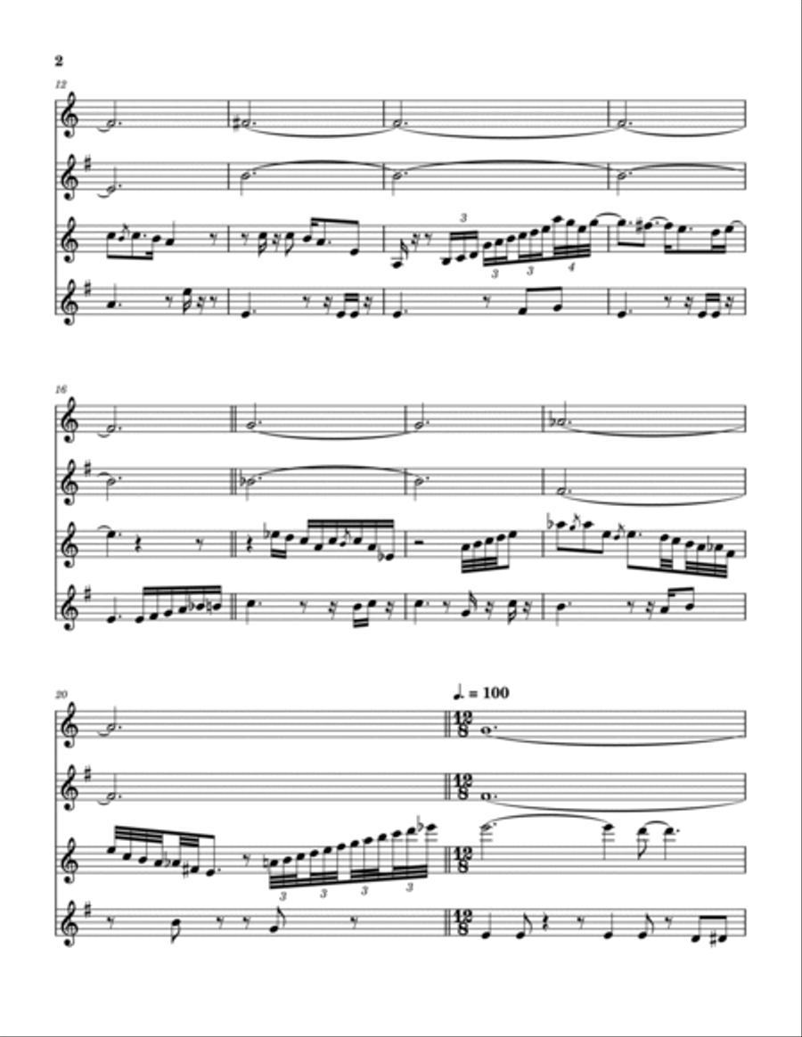 Shine On You Crazy Diamond (Part 5) Saxophone Quartet scores gallery preview page 3