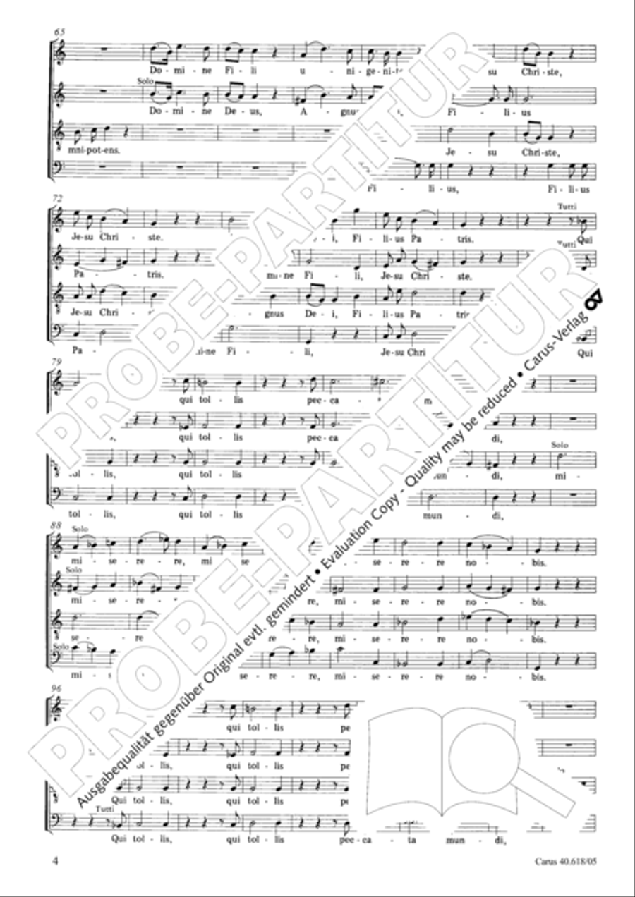 Mass in C (Missa in C) 4-Part scores gallery preview page 5