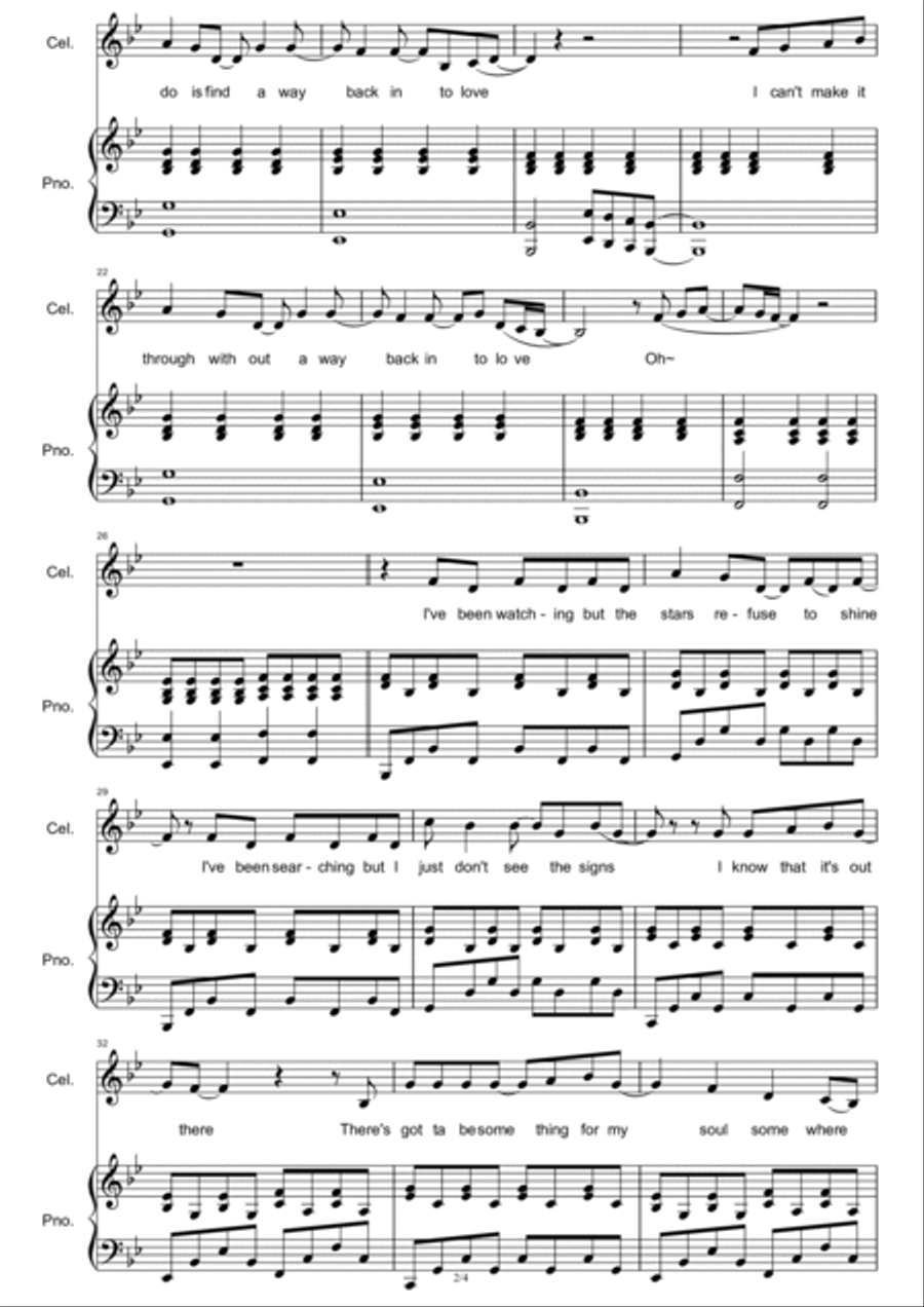 Way Back Into Love Way Back Into Love Voice scores gallery preview page 2