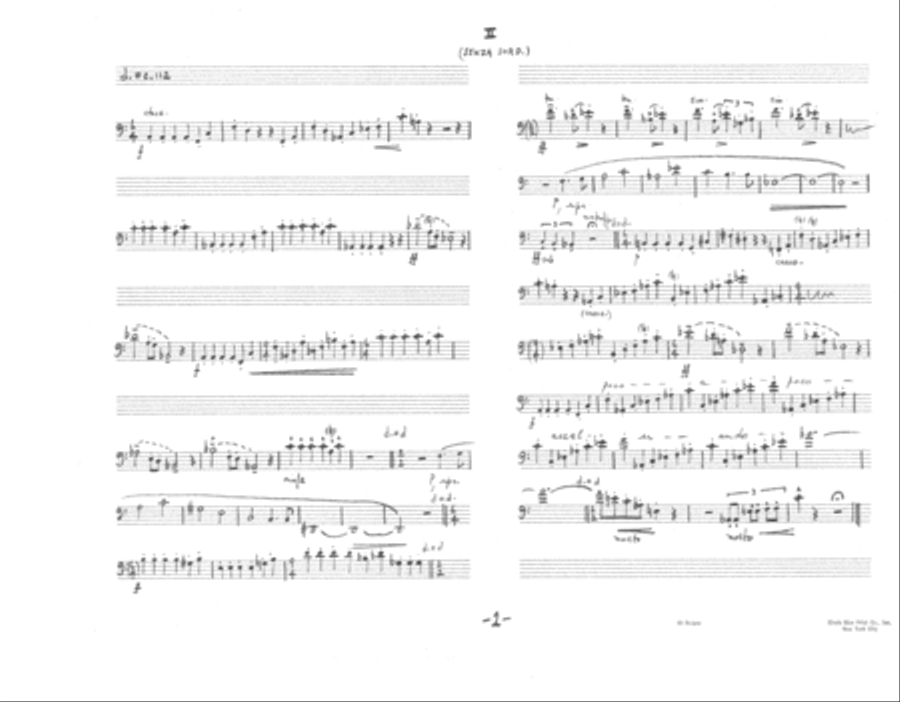 [Blank] A Short Suite for Solo Bass Trombone Bass Trombone scores gallery preview page 3