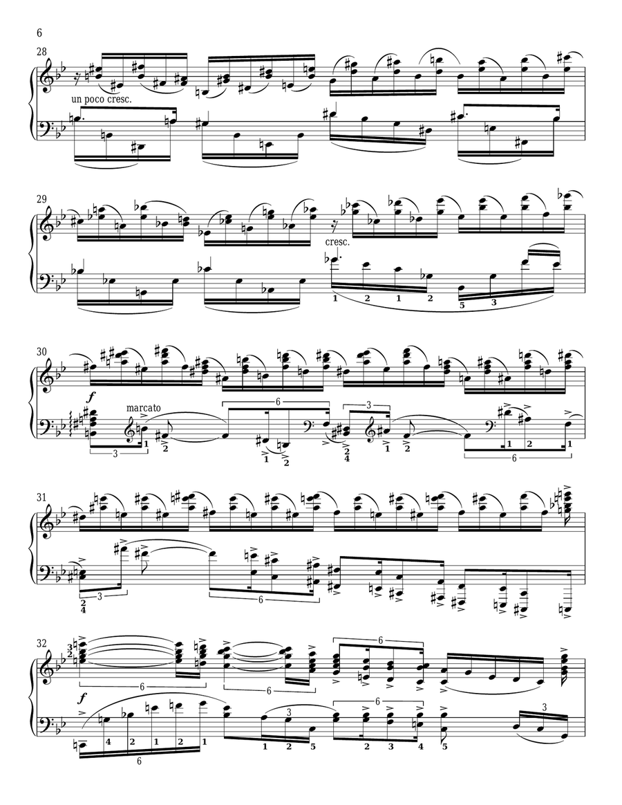 Prelude In B-Flat Major, Op. 23, No. 2 Piano Solo scores gallery preview page 6