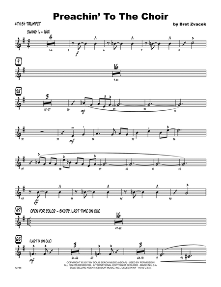 Preachin' To The Choir - 4th Bb Trumpet